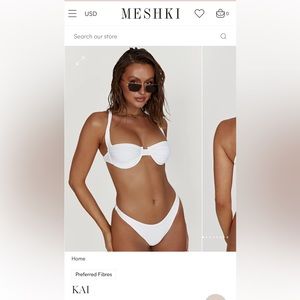 Meshki Kai bikini top NWT